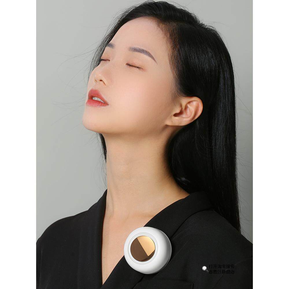 Rechargeable Portable Neck Fan with Clip and Mirror