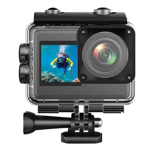 2024 Hot Action Camera 5K 30FPS WiFi Anti-shake Dual Screen 30m Waterproof Sport Camera Suit for Travel Trip