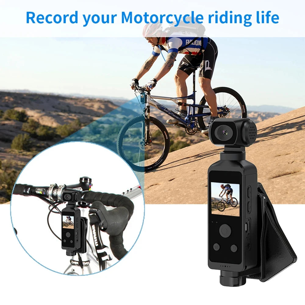 4K Ultra HD Pocket Action Camera 270 Rotatable Vlog Wifi Mini Sports Waterproof Case Helmet Travel Bicycle Driver MicroSD