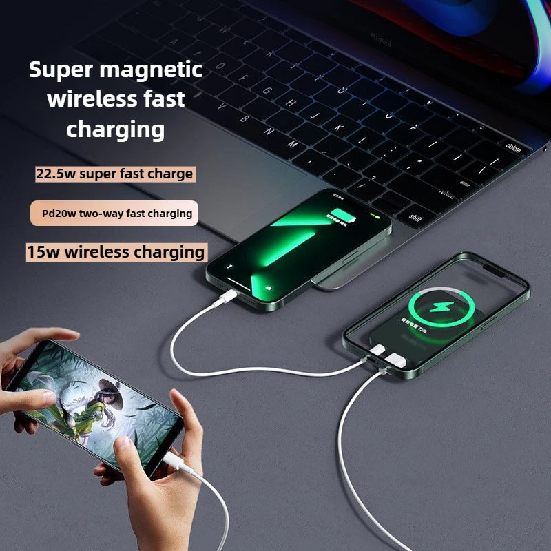 10000mAh Magnetic Wireless Power Bank PD22.5W Super Fast Charging Mobile Power For iphone 17 16 Xiaomi 17 Auxiliary Battery Pack