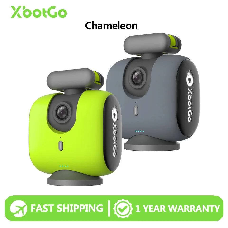 XbotGo Chameleon AI Auto 4K 60FPS Sports Action Camera for Soccer Live Streaming Photography Shooting Works with iOS & Android