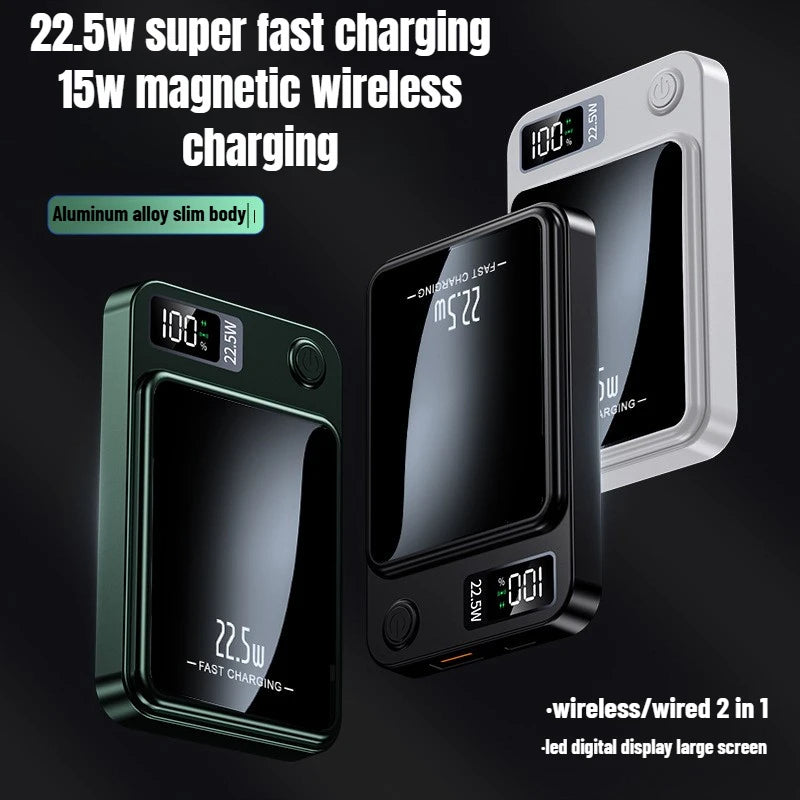 10000mAh Magnetic Wireless Power Bank PD22.5W Super Fast Charging Mobile Power For iphone 17 16 Xiaomi 17 Auxiliary Battery Pack