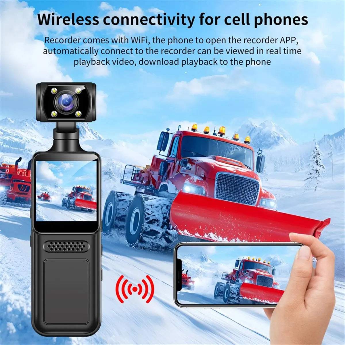 ABUQ NEW 4K Pocket Action Camera HD Sports Camcorder Cam 180°Rotate Mini Wifi Camera Portable Sport Motion Camera No Memory Card