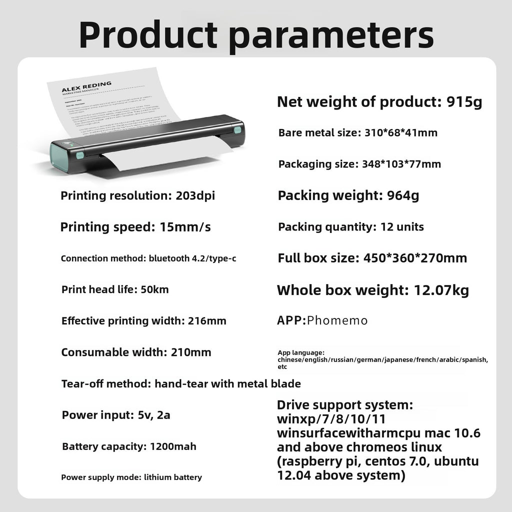 Portable Thermal Printer